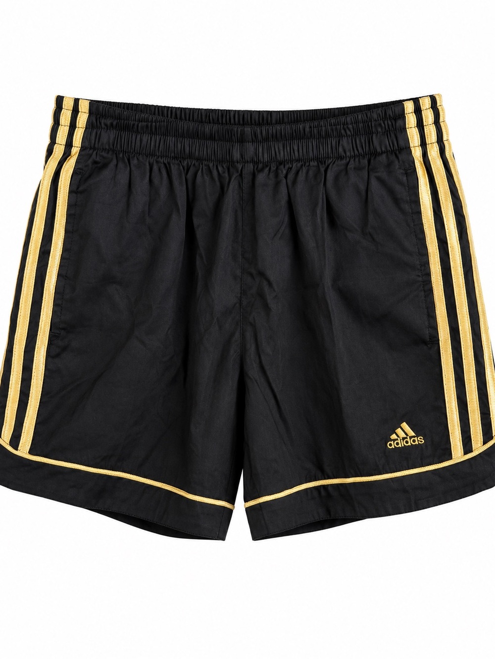 Adidas Black & Gold Athletic Kids Shorts Size M NWT